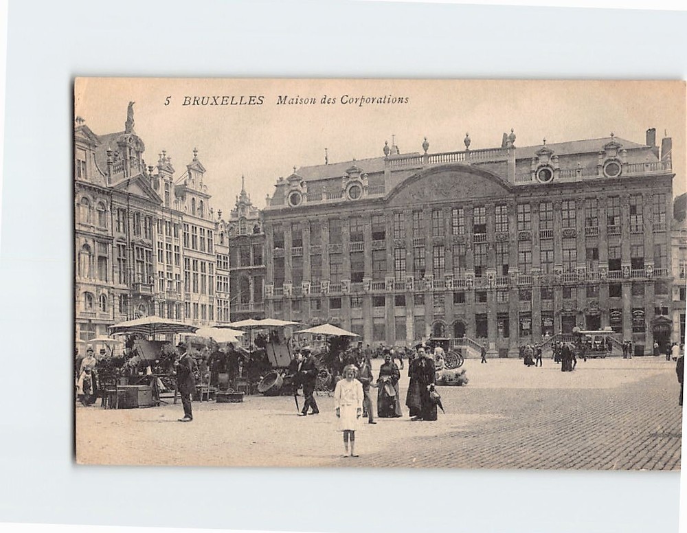 Postcard Maison des Corporations Brussels Belgium