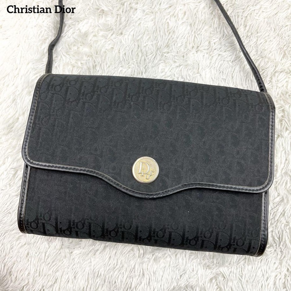 Dior Trotter Logo Vintage Shoulder Bag Classic Elegant Style