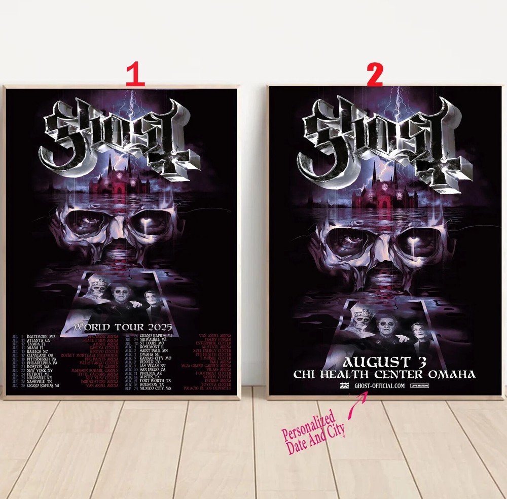 Custom GHOST Band 2025 Tour US Poster - Wall Decor