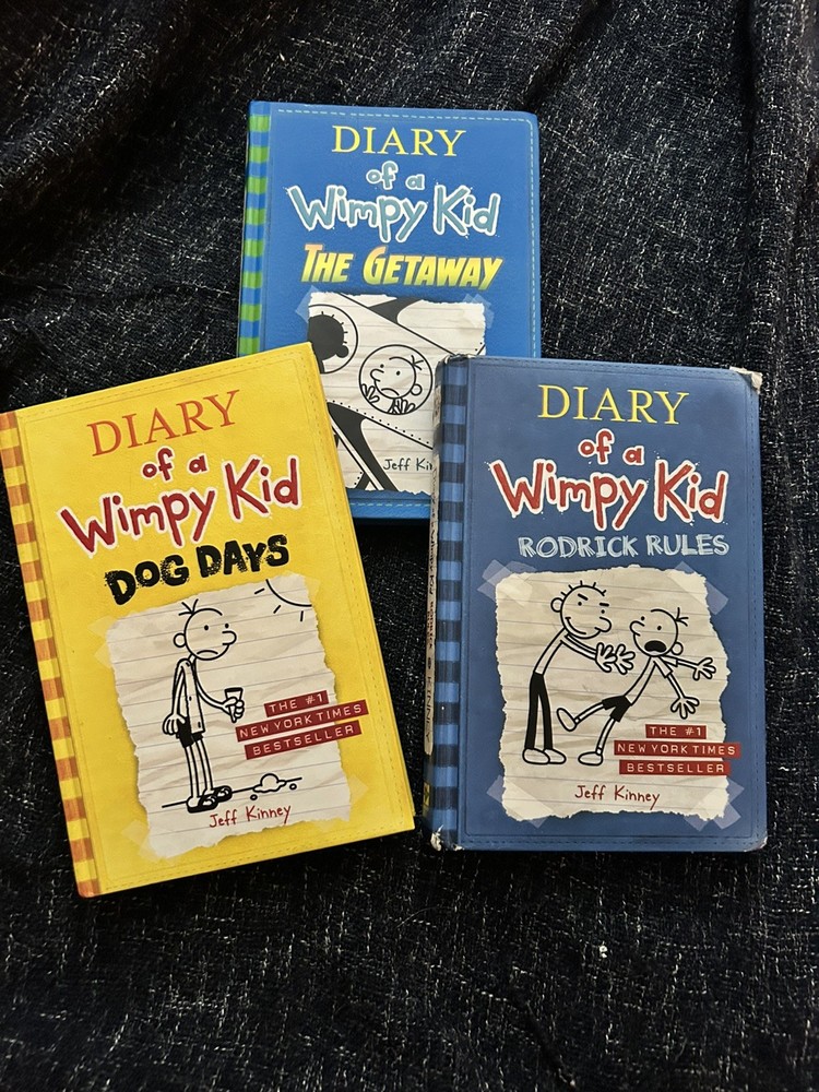Lot of 3 Diary of a Wimpy Kid #2 4 12 HC Books Jeff Kinney