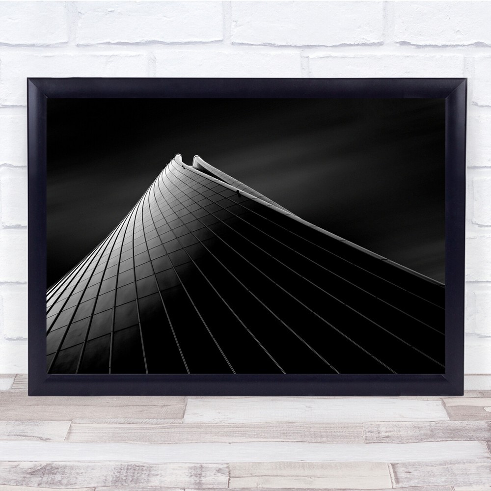 Milano Dark Building Architecture Windows Wall Art Print