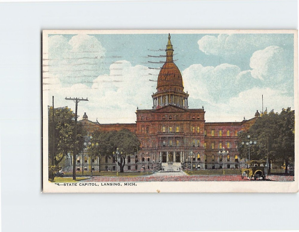 Postcard State Capitol Lansing Michigan USA