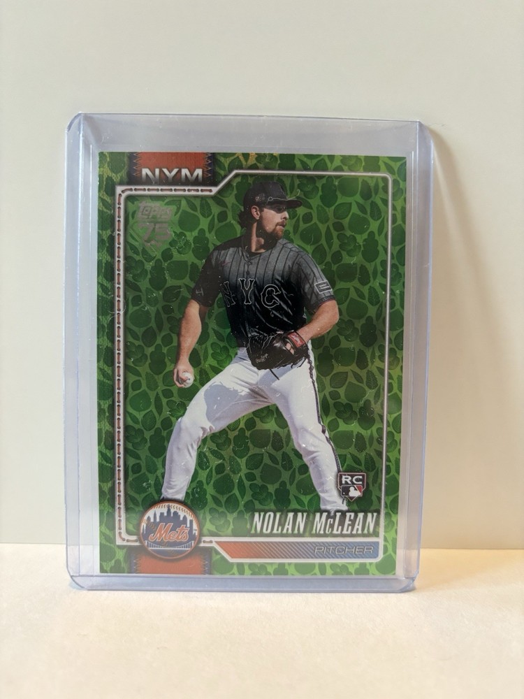 2026 Topps Series 1 - Nolan McLean #214 Green Leaf Foil (RC)