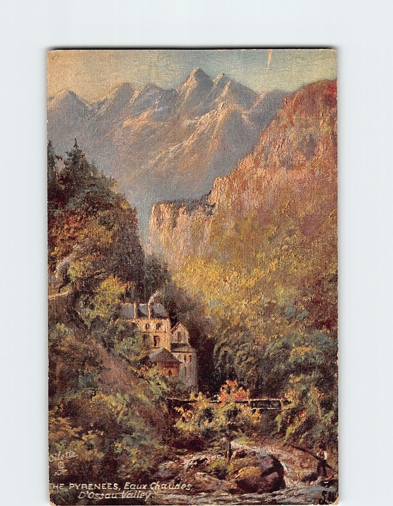 Postcard Eaux Chaudes Gave d'Ossau France