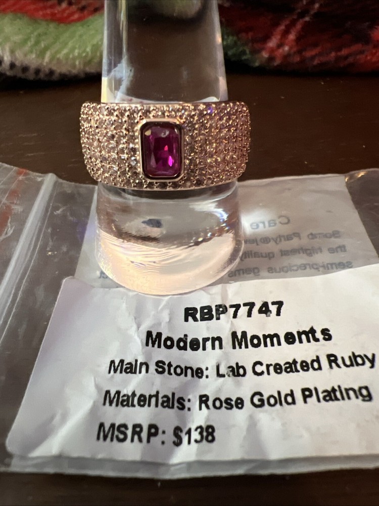 Ring Bomb Party, RBP7747, Modern Moments, Lab Created Ruby, Size 11