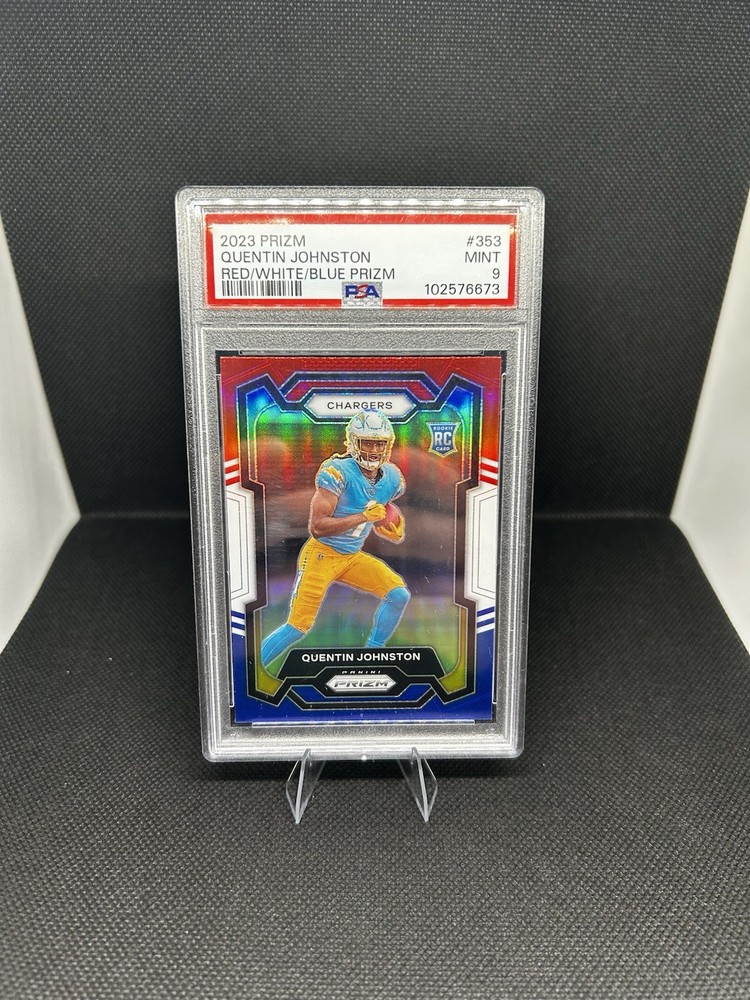 2023 Panini Prizm - Rookies Quentin Johnston #353 Red White & Blue Prizm (RC)