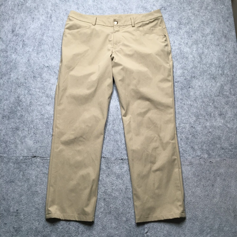 Lululemon Commission Pants Mens 36x29 Beige Casual Stretch Performance ABC