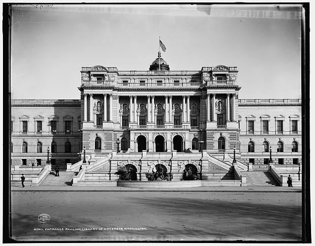 Photo:Washington DC Library of Congress Entrance Pavilion c1900