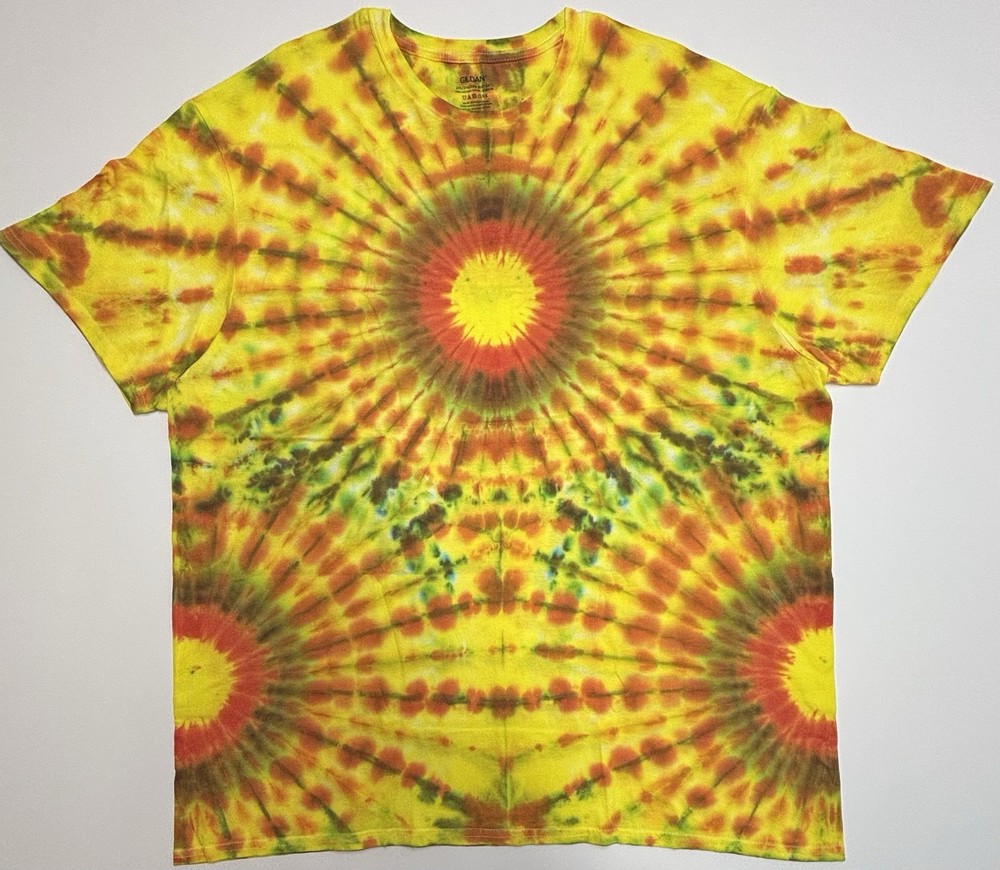 Gildan Handmade Tie Dye T-Shirt Unisex Adult Size 2XL Multicolored Tee NEW