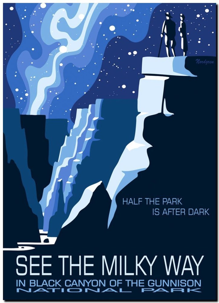 Cool Retro Travel Poster *FRAMED* CANVAS ART ~Black Canyon See America 24x16