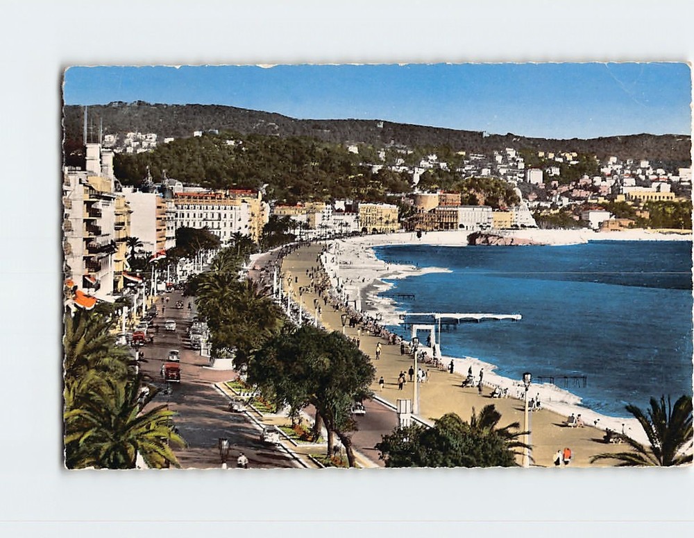 Postcard La Promenade des Anglais et le Mont Boron Nice France