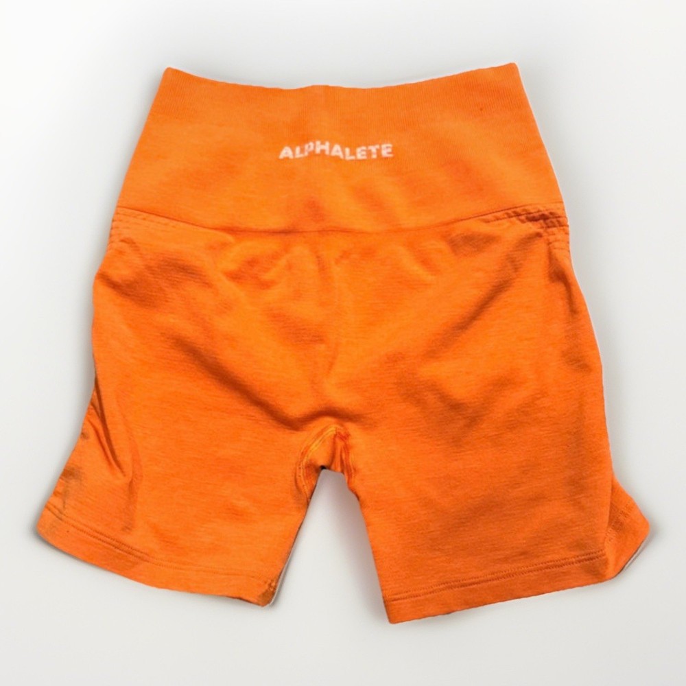 Alphalete Women's Ultra High Rise Shorts Size XS Orange