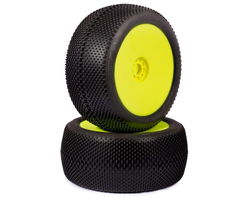 AKA EVO Gridiron 1/8 Truggy Pre-Mounted Tires (2) (Yellow)🌟✨25 Years on eBay! 250,000+ feedback!✨🌟