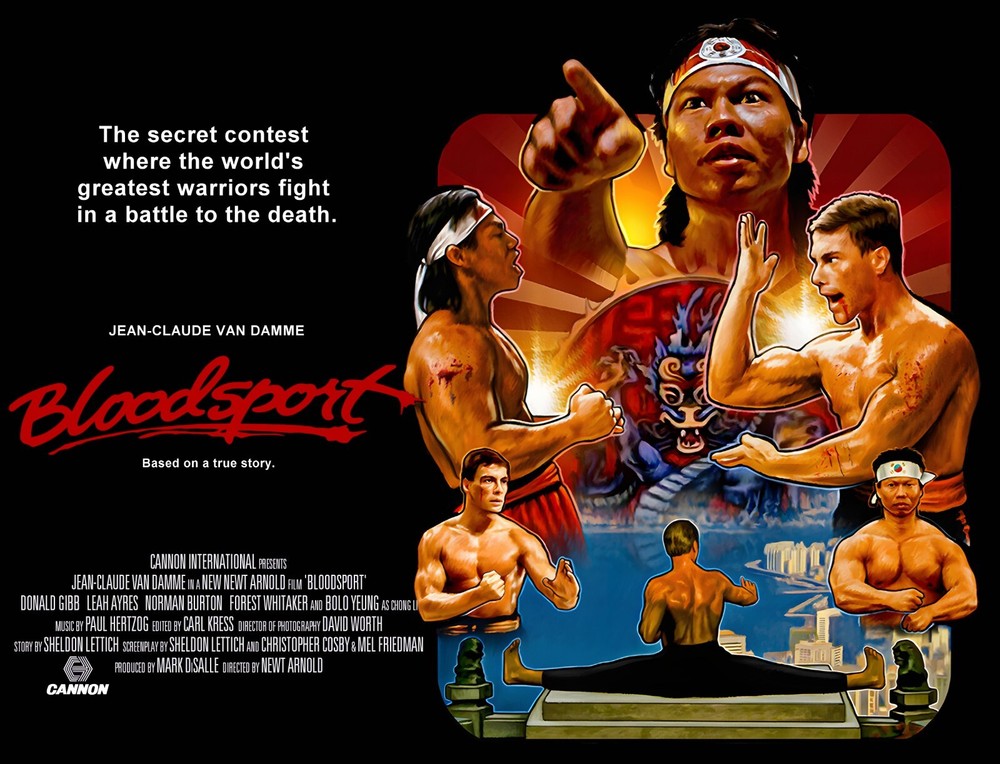 BLOODSPORT 1988  quad poster print 30x40