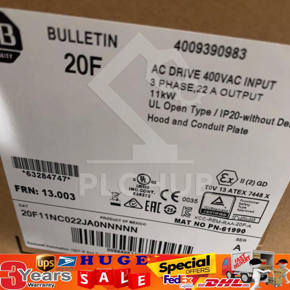 NEW~ Allen Bradley  20F11NC022JA0NNNNN  PowerFlex Air Cooled 753 AC Drive