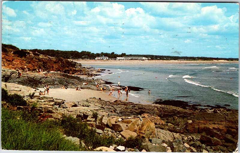 Postcard BEACH SCENE Ogunquit Maine ME m/09 AO3860