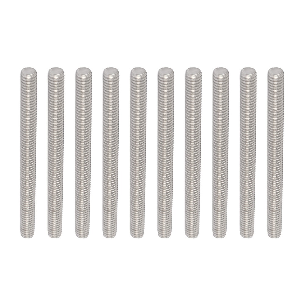 Fully Threaded Rod [for Clamps and U-Bolts] - M6x90mm /Silver/10Pack