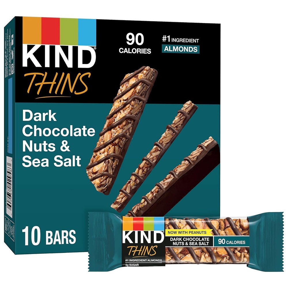 Kind Thins Dark Chocolate Nuts & Sea Salt Peanut 7.4 Oz Pack Of 1