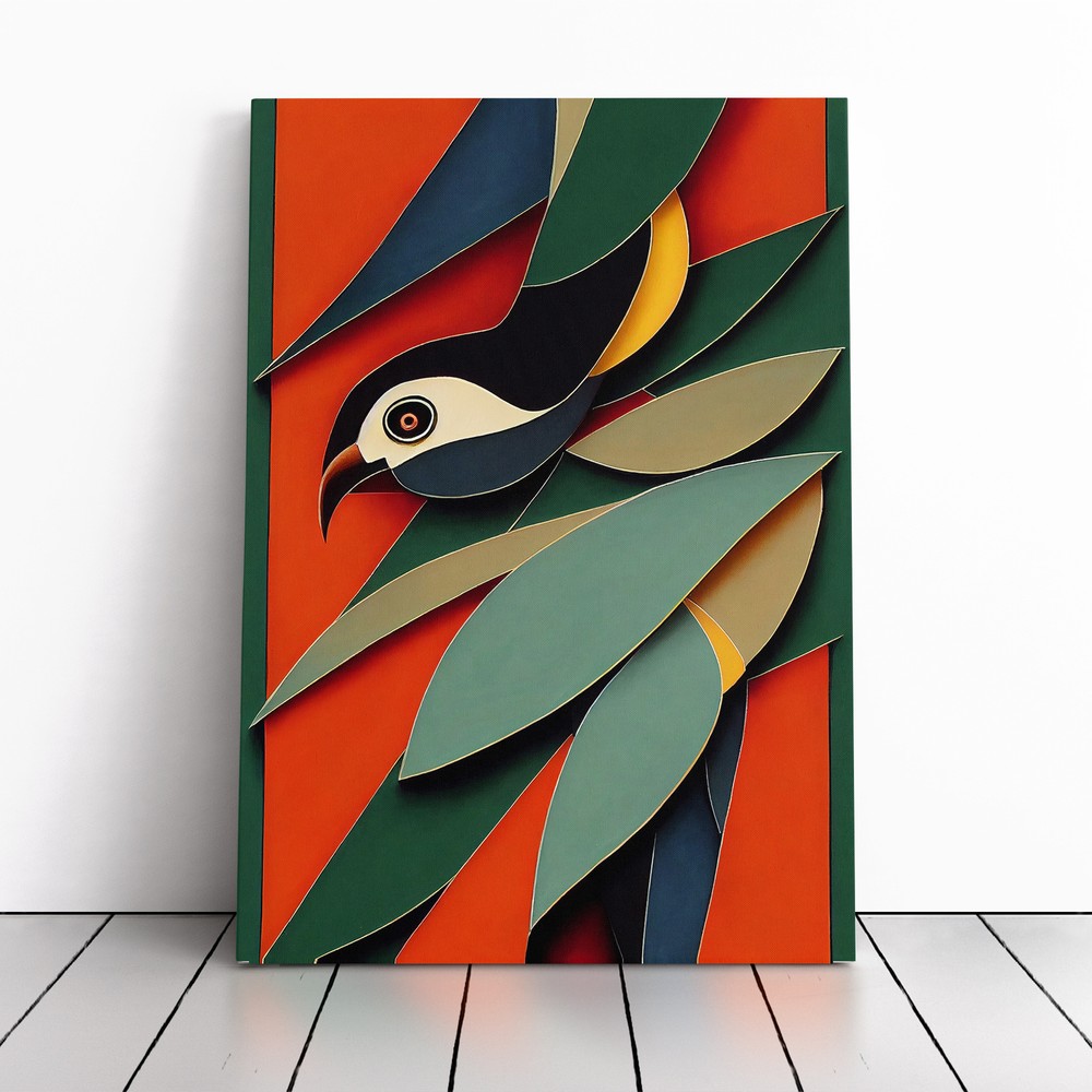 Bird In Abstract No.4 Canvas Wall Art Print Framed Picture Home Office Decor