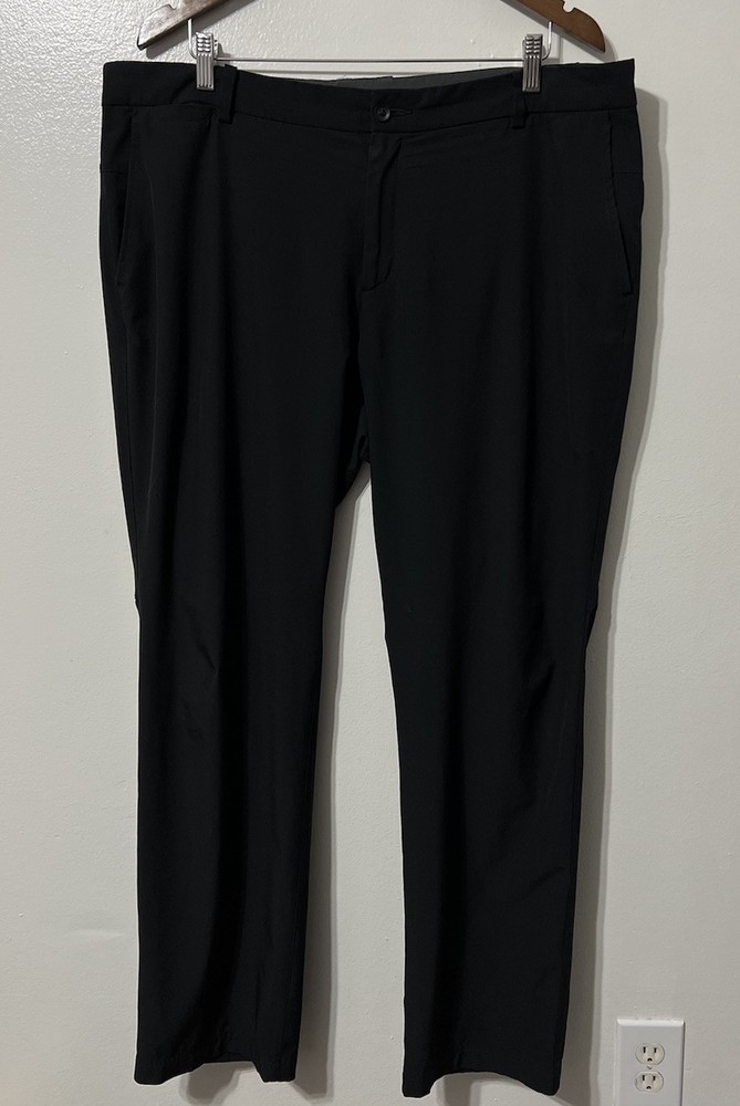 NIKE Golf Pants Mens Black Dri-Fit Stretch Tour Performance 39x32 Trousers