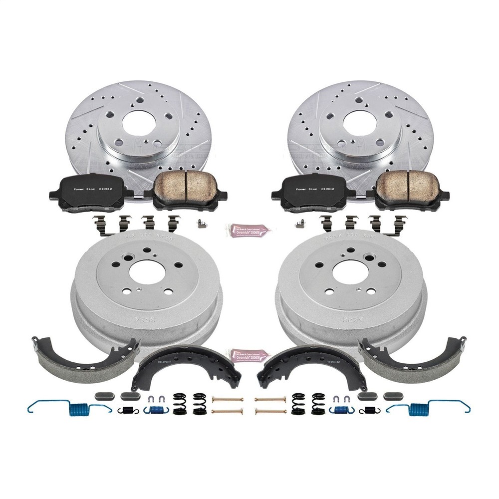 Power Stop K15064DK Power Stop 1-Click Performance Pad/Rotor/Drum And Shoe Kits