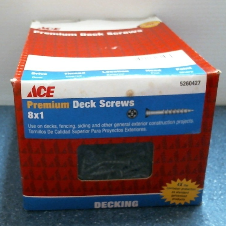ACE Premium 8x1 Deck Screws 5 lb Box (5260427) FS-image