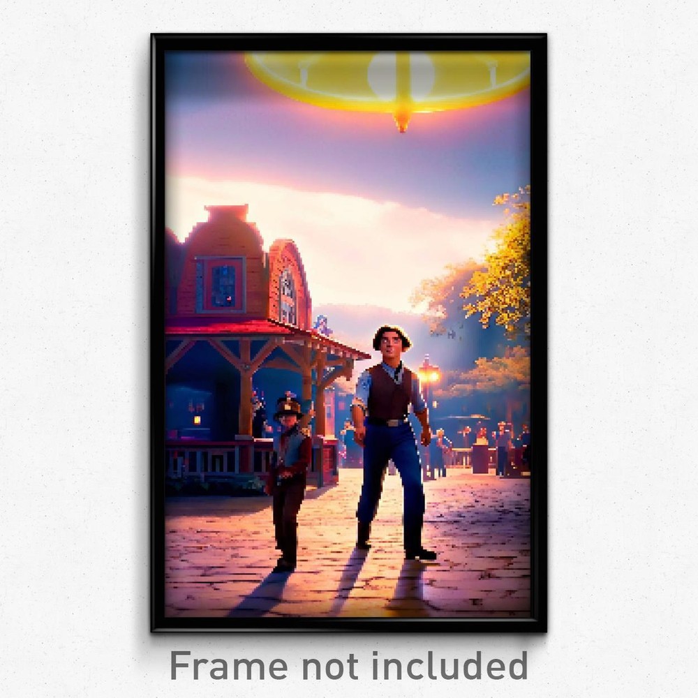 8-Bit Psychedelic Pixel Art Poster - Trippy Video Game County Print