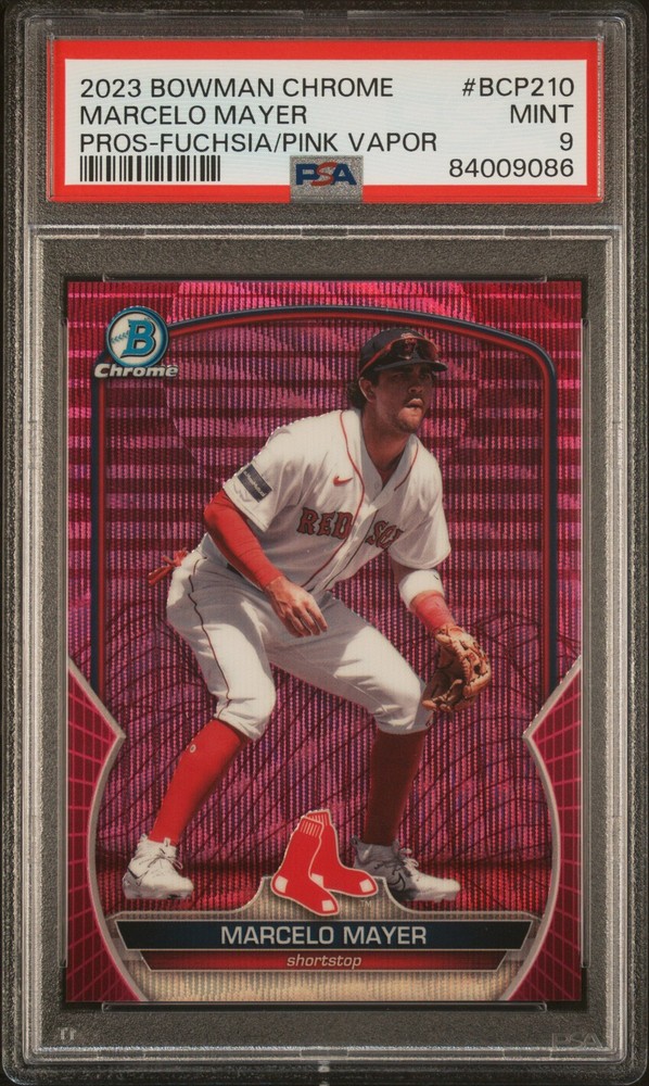 2023 Bowman Chrome  Marcelo Mayer #BCP210 Pros-Fuchsia/Pink Vapor Ref PSA 9