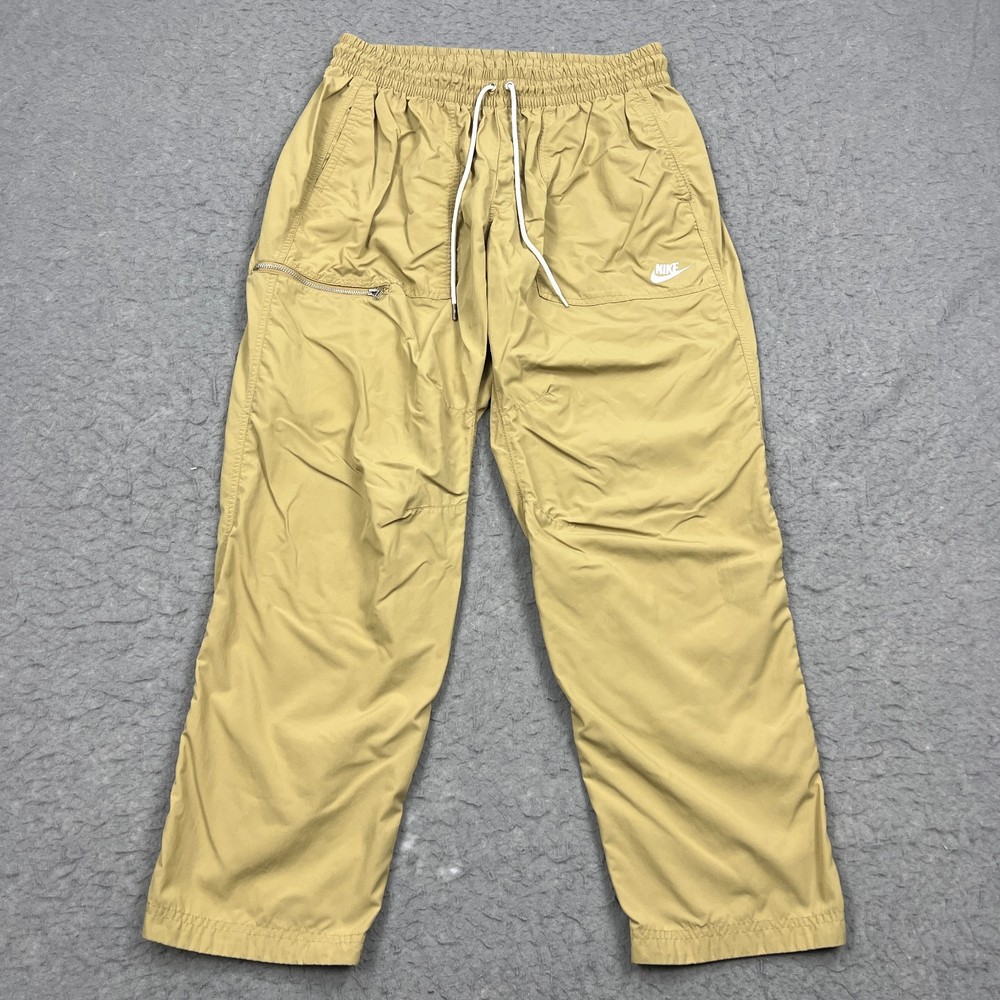 Nike Pants Mens XXL Beige Modern Essential Woven Joggers Zip Pocket Nylon CU4465