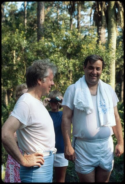 Photo:President Jimmy Carter, Bert Lance, beach at St. Simons, Ga. 4
