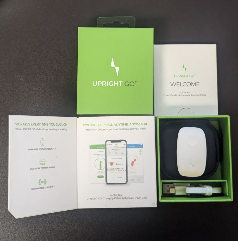 New Upright Go 2 Your Personal Posture Trainer ~ Bluetooth W/extra Pads