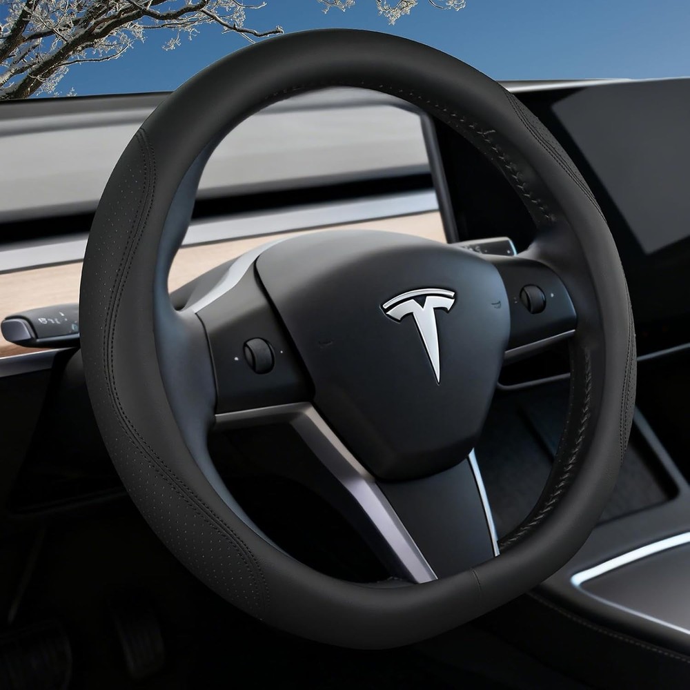 Custom Fit for Tesla Steering Wheel Cover Model 3 (2017-2026) & Model Y (2020-20