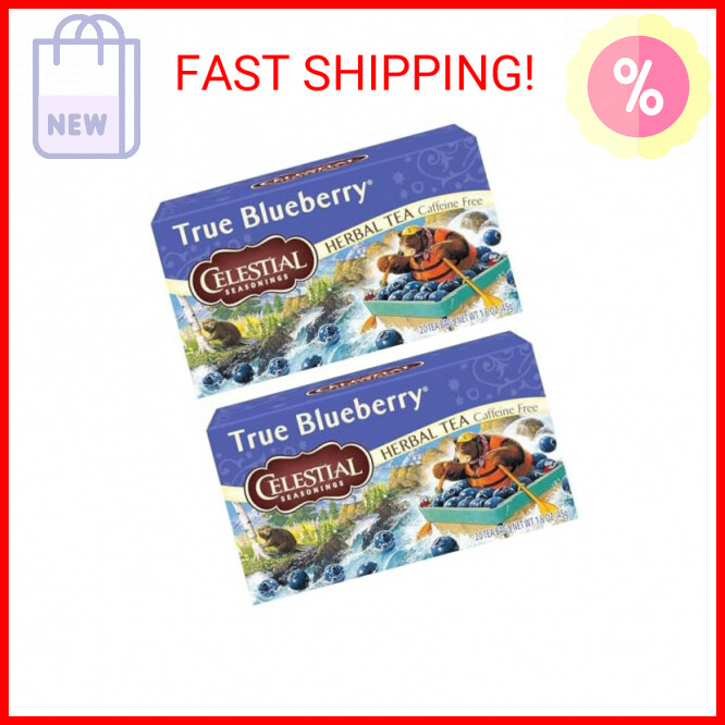 Celestial Seasonings True Blueberry Herb Tea 20 Bags Pack of 2