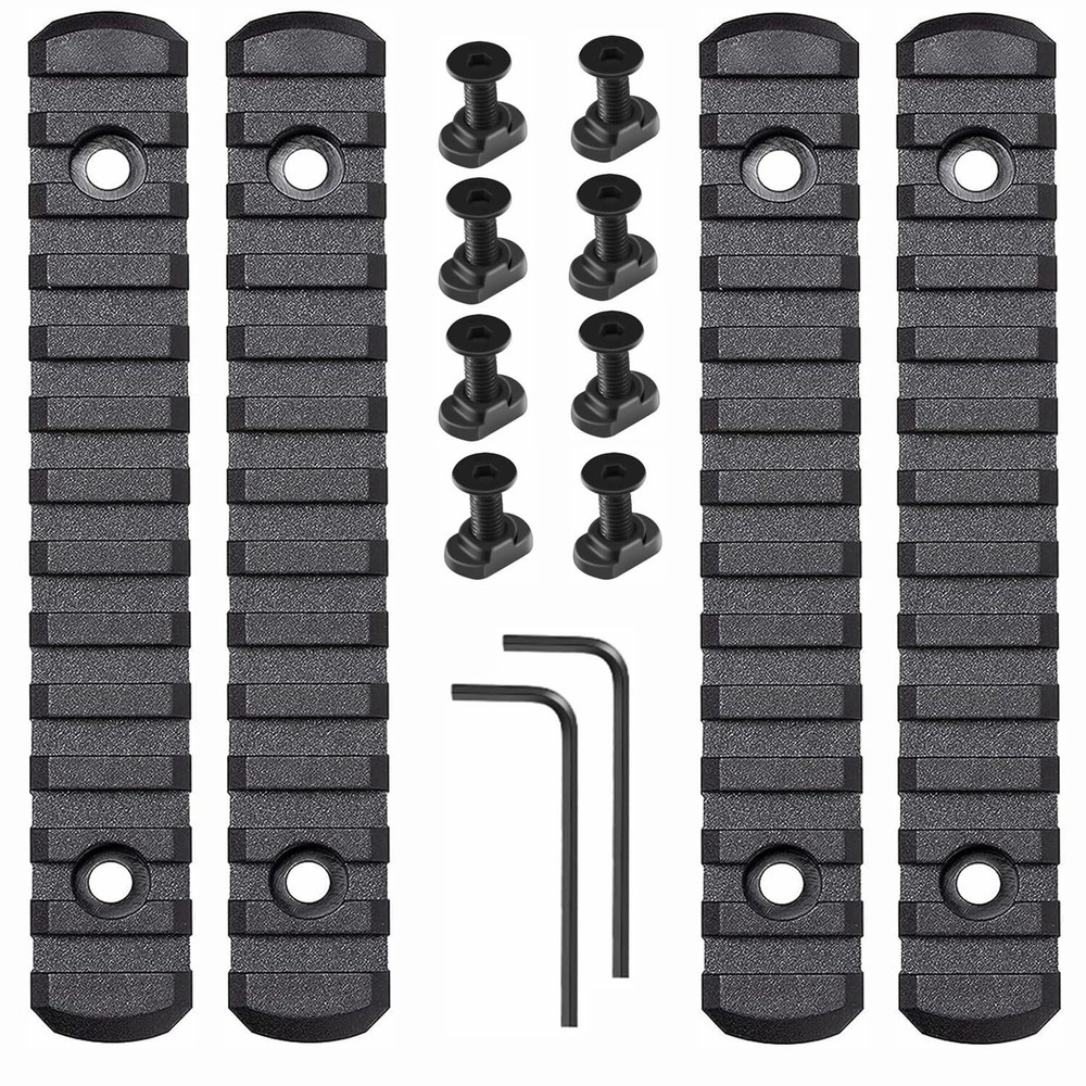 4 Pack Polymer Picatinny Accessory Rail Single Picatinny Rail, 13-13-13-13 Sl...