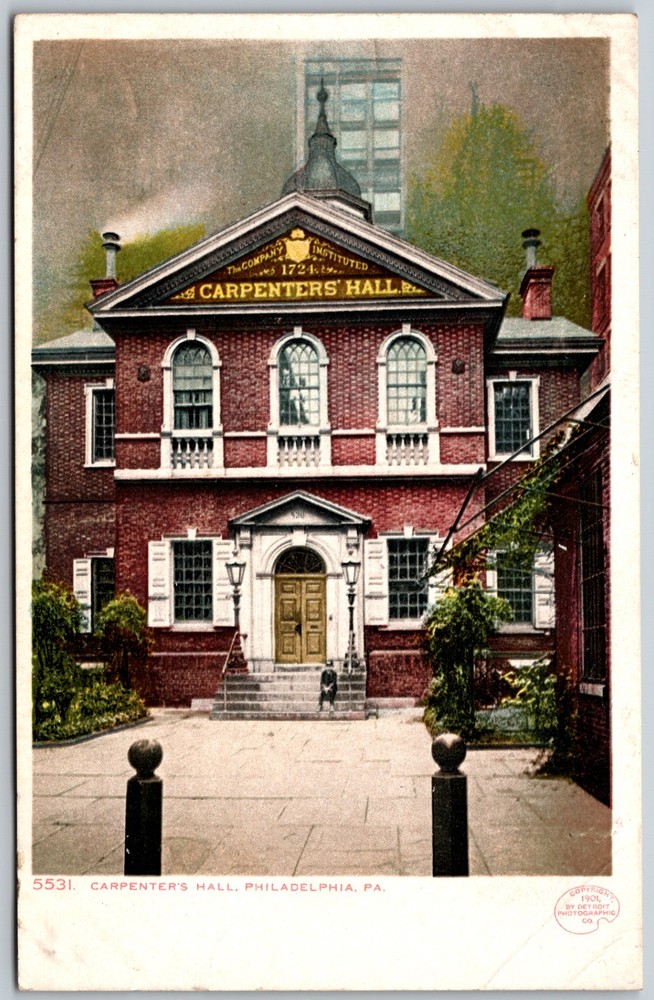 1901 Carpenters Hall Philadelphia PA Unposted ANTIQUE Postcard 9245