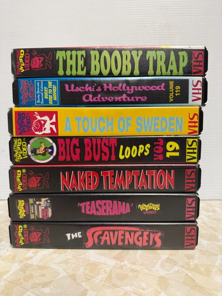 Lot of 7 Something Weird Video VHS Tapes Rare Exploitation Films