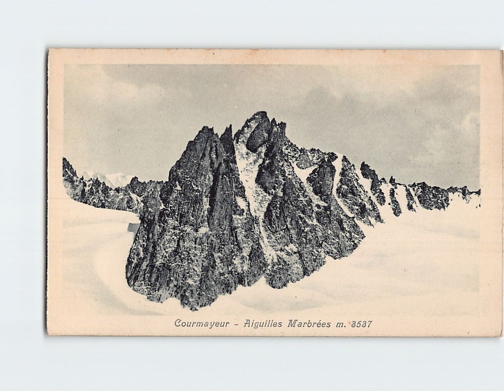 Postcard Aiguilles Marbrées Courmayeur Italy