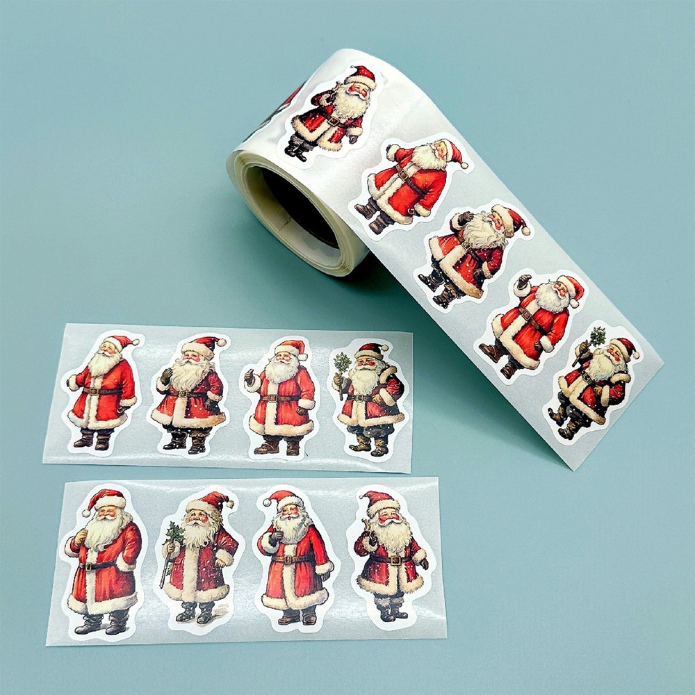 250 Santa Claus Christmas Stickers for Crafting and Festive Holiday Decorations