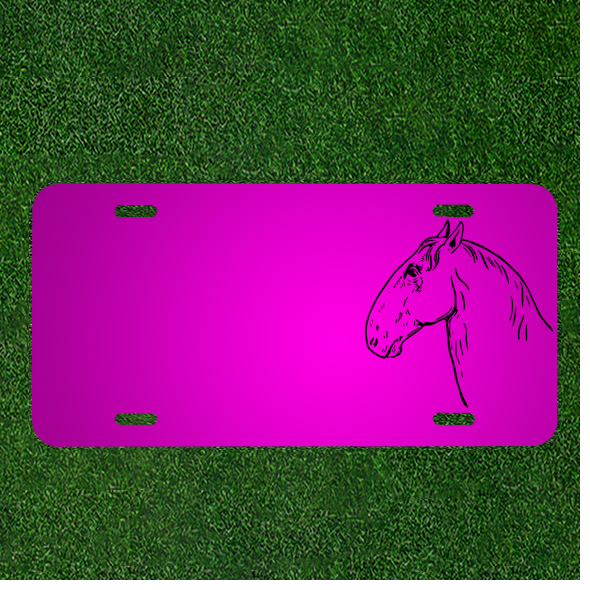 Create a Custom Personalized Car License Plate for Horse Lovers with Added Names