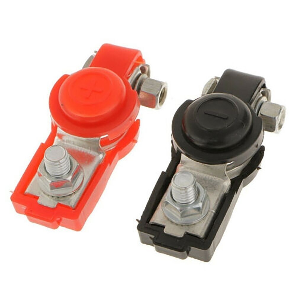 2x Auto/Car Accessories Adjustable Battery Terminal Clamp Clip Negative Positive