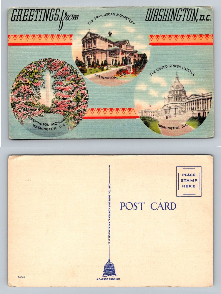 Washington, DC-District of Columbia, Views Franciscan Monastery Vintage Postcard