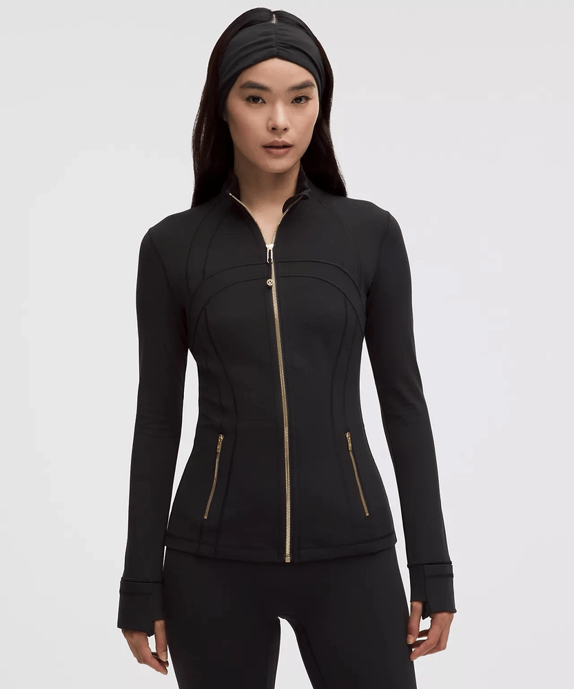 Lululemon Define Jacket Nulu, Black/Gold, NWT, $128