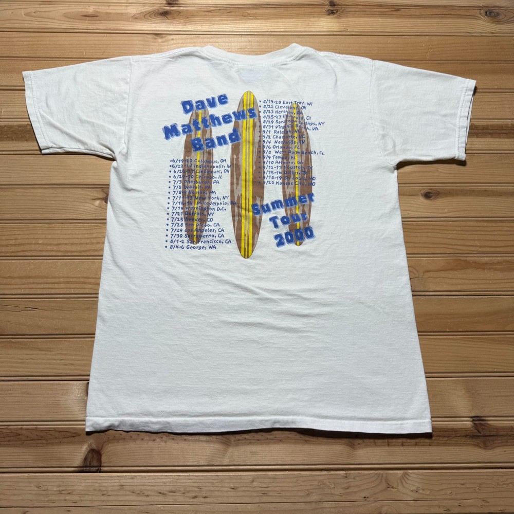 Vintage Y2K Dave Matthews Band Summer Tour Promo Graphic T-Shirt USA - Medium