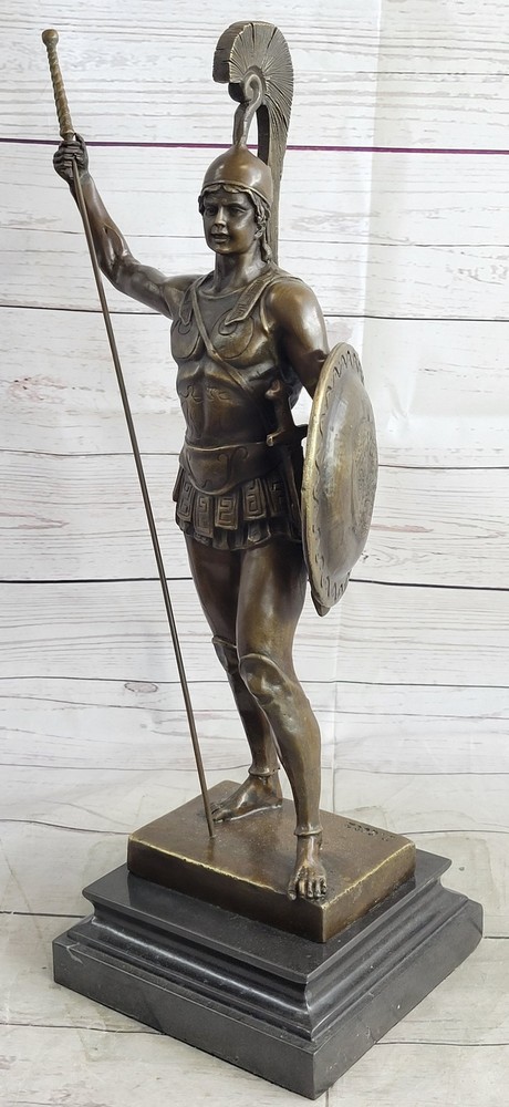 Greek Hero Achilles Warrior Spartan Bronze Sculpture Statue Art by Johannes Gotz-image