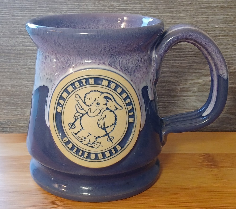 Mammoth Mountain Mug / Deneen Pottery / Woolly Elephant / Skiing / California