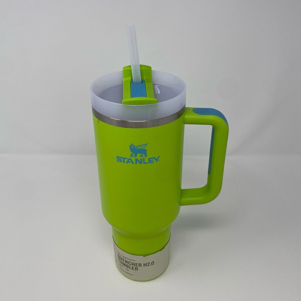 Stanley Quencher H2.0 40oz Tumbler - Bright Lime w/ Handle & Straw