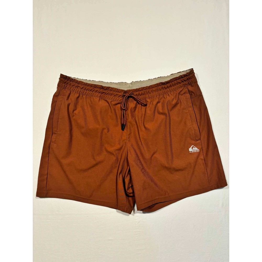 Quiksilver DryFlight Mens XXL Shorts Burnt Orange Regular Fit Drawstring Active