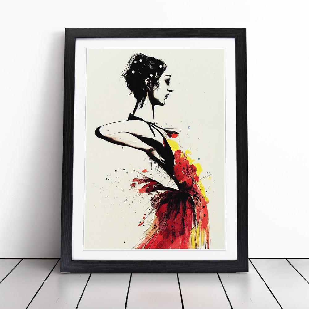 Artistic Woman Wall Art Print Framed Canvas Picture Poster Decor Living Room
