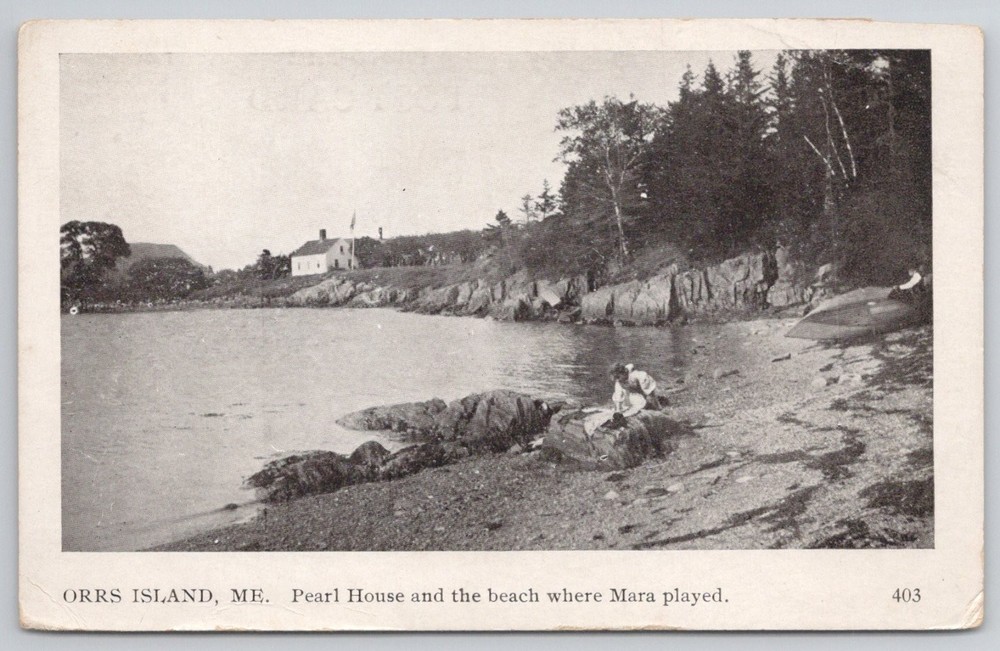 Orrs Island ME Pearl House Beach W.F. Cobb Vintage Postcard