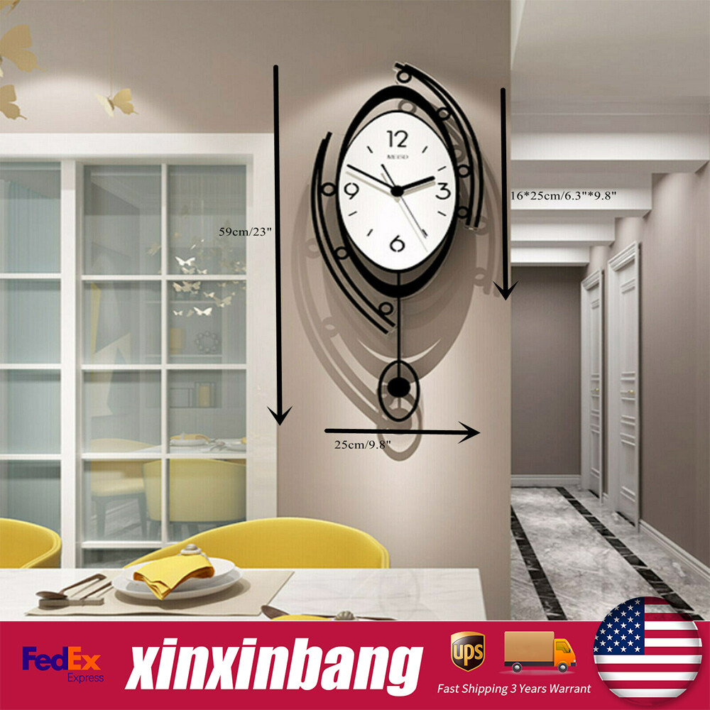 Modern Nordic Wall Clock 3D Creative Clock Living Room Bedroom Art Decor New